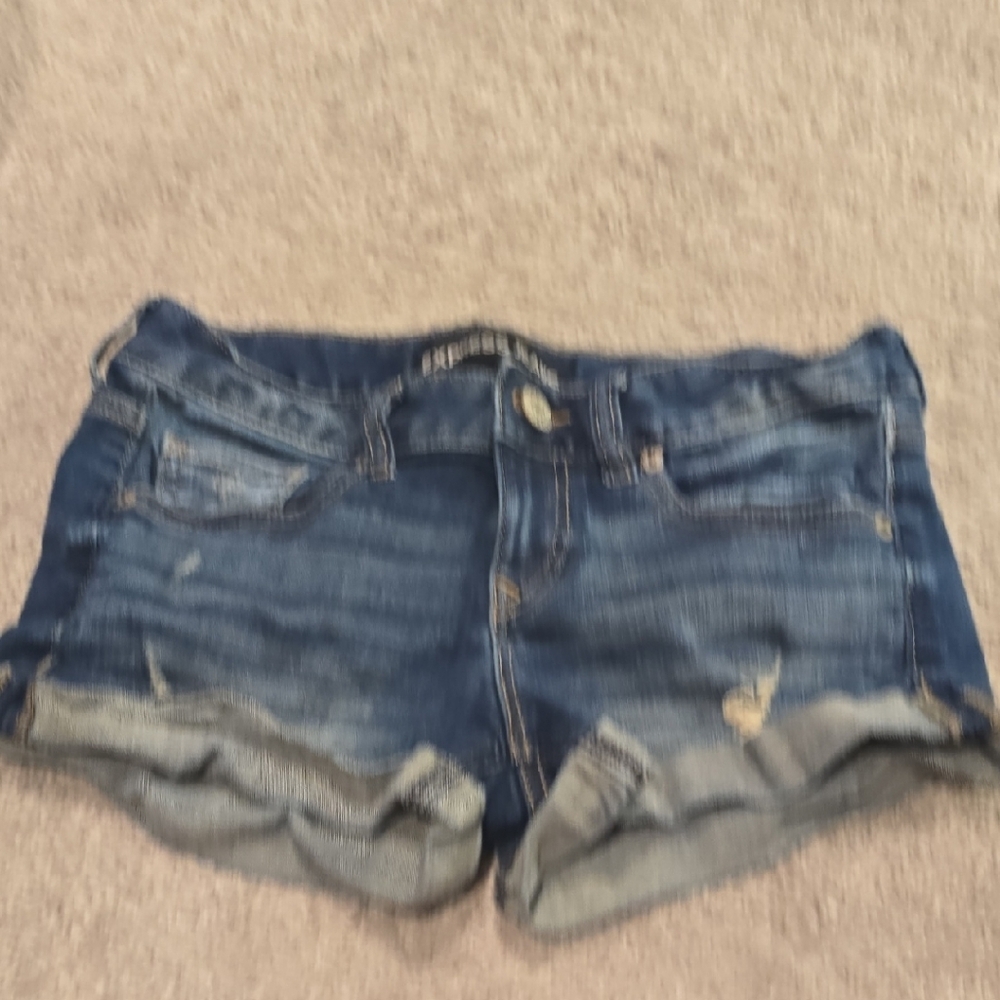 Express Blue Jean Shorts with Rolled Hems